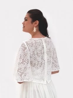 Poirier T-130 Top Lace 8 Poirier T-130 Top Lace -Droom Trouwjurk poirier t 130 blouse lace 4