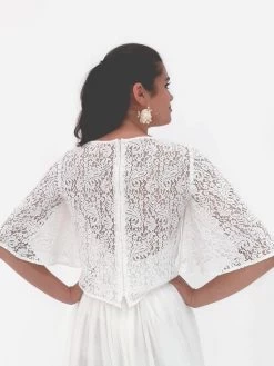 Poirier T-130 Top Lace 9 Poirier T-130 Top Lace -Droom Trouwjurk poirier t 130 blouse lace 5