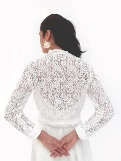 Poirier T-132 Jasje Lace 7 Poirier T-132 Jasje Lace -Droom Trouwjurk poirier t 132 jacket lace 4