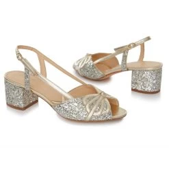 Rachel Simpson Kitty Glitter Bruidsschoenen -Droom Trouwjurk rachel simpson kitty platinum 3