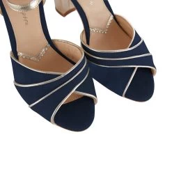 Rachel Simpson Lauren Bruidsschoenen Navy -Droom Trouwjurk rachel simpson lauren navy wedding shoes 4