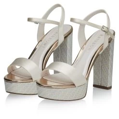 Rainbow Club Nattie Bruidsschoenen -Droom Trouwjurk rainbow club nattie ivory satin parquet heel 6