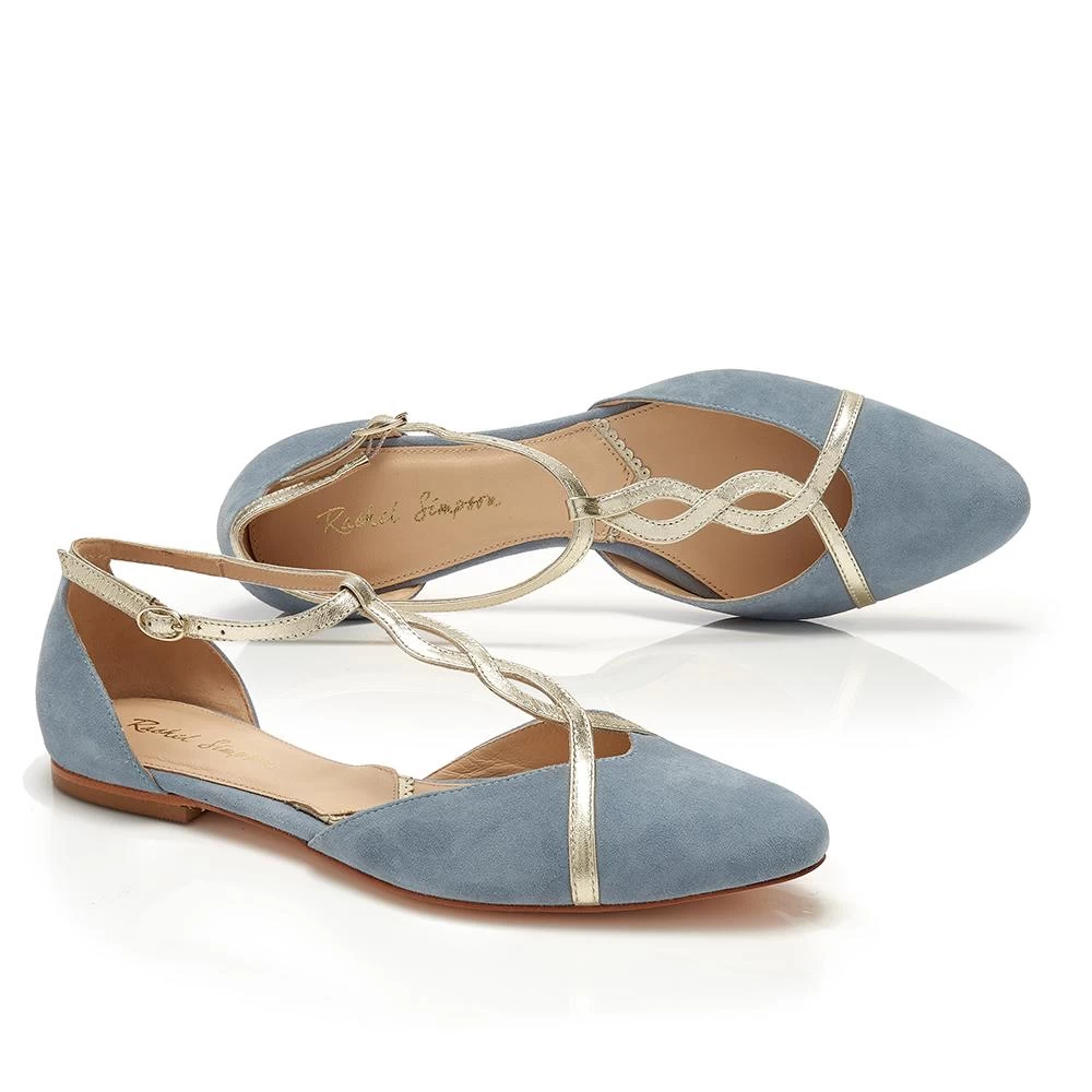 Rachel Simpson Bronte Bruidsschoenen Blauw 2 Rachel Simpson Bronte Bruidsschoenen Blauw - Afbeelding 2