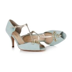 Rachel Simpson Bruidsschoenen Amalia Mint -Droom Trouwjurk rss brautschuhe amalia mint pair lying down 2400xjpg. 1