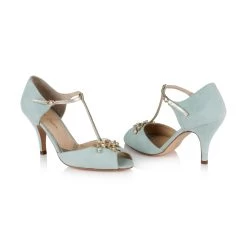 Rachel Simpson Bruidsschoenen Amalia Mint -Droom Trouwjurk rss brautschuhe amalia mint pair toe to toe 2400xjpg. 1