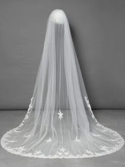 Sluier Met Italiaanse Kant S115-300/1/MED | Poirier