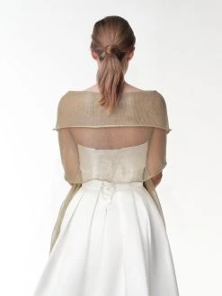 Poirier S142 Sjaal Goud -Droom Trouwjurk s142 030 s142 030 07