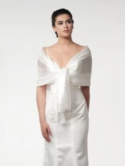 Poirier S144 Stola Ivoor -Droom Trouwjurk s144 002 s144 009 11