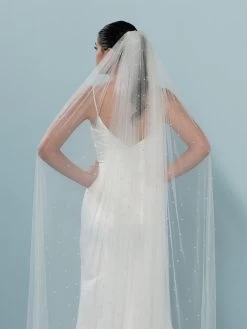 Poirier S19-300-1-Soft Sluier Ivoor -Droom Trouwjurk s19 300 1 soft 002 s19 300 002 03