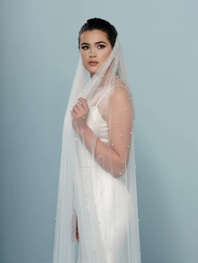 Poirier S19-300-1-Soft Sluier Ivoor (maatwerk) 2 Poirier S19-300-1-Soft Sluier Ivoor (maatwerk) - Afbeelding 2