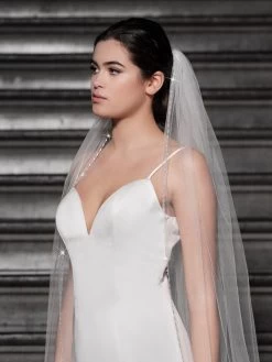 Poirier Enkellaagse Sluier S215-300/1/MED -Droom Trouwjurk s215 300 1 med 224 01 3