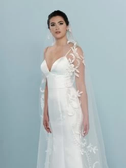 Poirier S407-300-1-Med Sluier -Droom Trouwjurk s407 300 1 med 002 s407 300 002 05