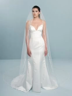 Poirier S412-350-1-Med Sluier -Droom Trouwjurk s412 350 1 med 002 s412 350 002 02