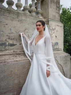 Poirier S705-300-2-SOFT Sluier -Droom Trouwjurk s705 300 2 soft 002 s705 300 1 soft 002 03 2