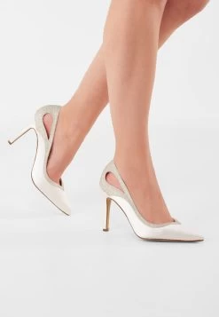 Rainbow Club Sadiee Bruidsschoenen -Droom Trouwjurk sadiee ivory satin silver fine glitter