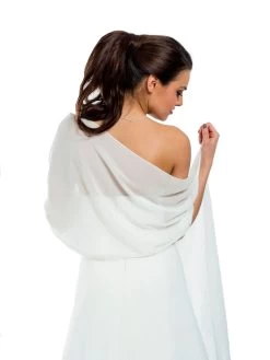 Bianco Evento E9 Chiffonsjaal -Droom Trouwjurk scraf bbce9 1