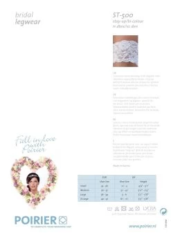 Tweekleurige (bi-colour) Stay-up Stocking ST-500, Poirier -Droom Trouwjurk st 500 202 3 3