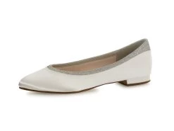 Rainbow Club Stevie Bruidsschoenen -Droom Trouwjurk stevie ivory satin fine glitter 1 4