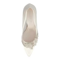 Rainbow Club Tammi Bruidsschoenen -Droom Trouwjurk tammi ivory satin mesh silver bejewelled 4