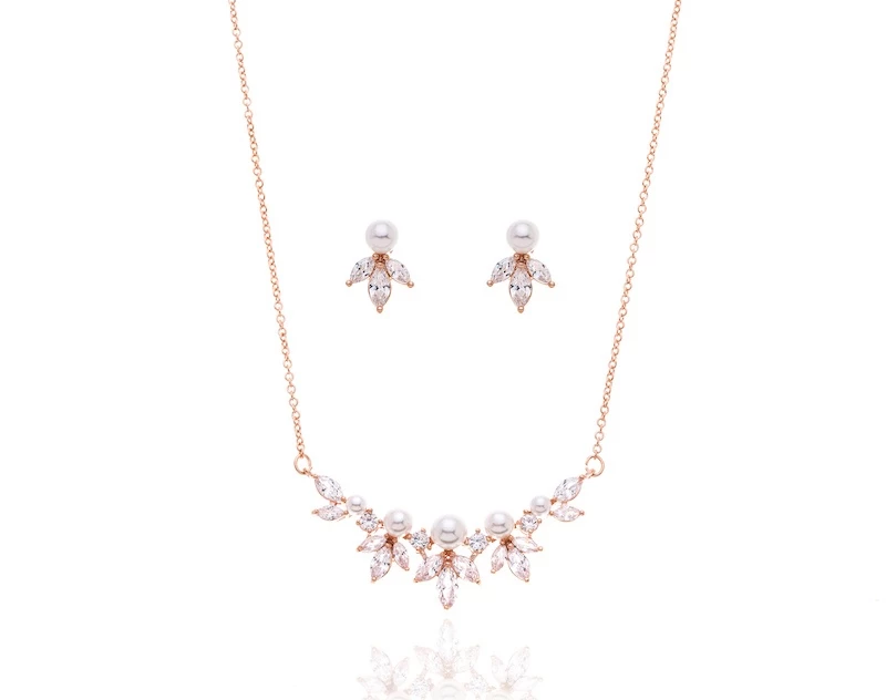 G. Westerleigh Bruidssieraden Set DZ0509RG 2 G. Westerleigh Bruidssieraden Set DZ0509RG - Afbeelding 2