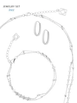 Poirier JS-003 Bruidssieraden Set Inez Zilver