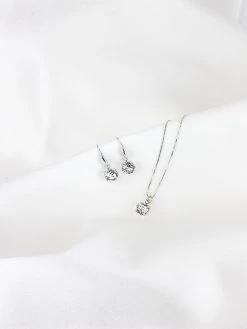 Abrazi Ava Ketting Zilver -Droom Trouwjurk k1s rnd rhodium 42cm hover 2