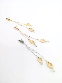 Forever & Eva O202L Lange Schelp Oorbel