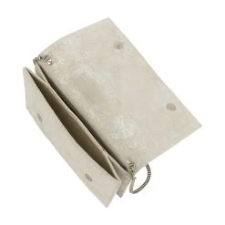 Fiarucci Bridal Svenja Bruidstasje Zilver -Droom Trouwjurk svenja off white silver suede leather 3