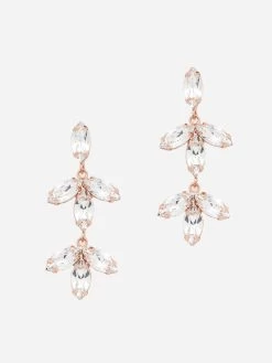 Abrazi Notch Swarovski Oorbellen Rosé